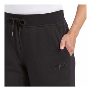 NWT 🖤 FILA Ladies' 95% Soft Cotton French Terry Jogger | Plus-Size 2X | Black